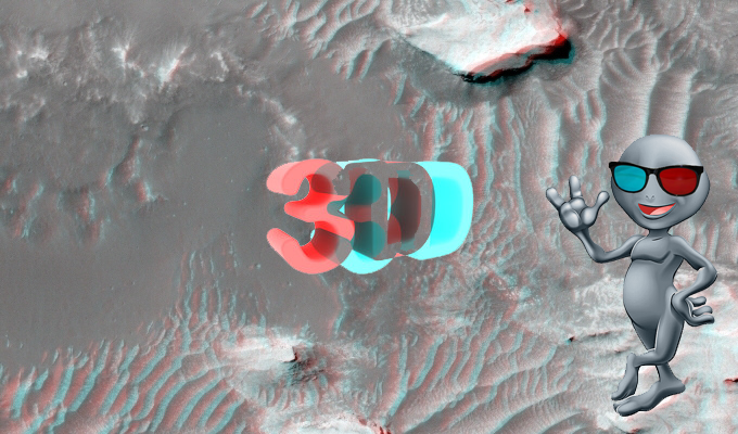 Mars 3-D Bild